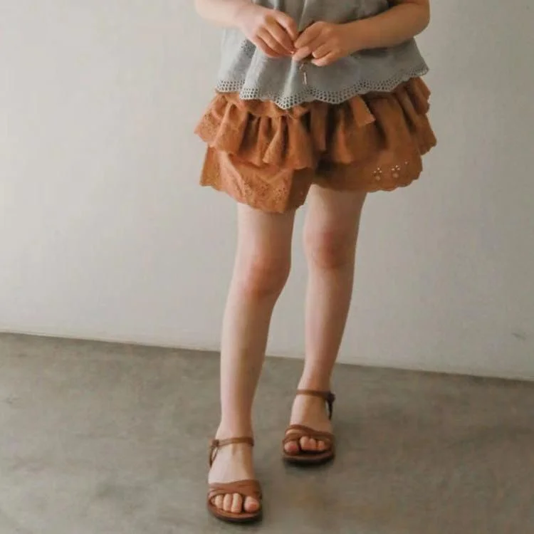 Limited Stock Hollow-out Girls' Multi-layer Lace Culottes