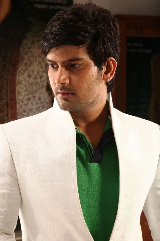 YEAR-End Clearance High Neck White Linen Blazer For Men-BL5002SNT