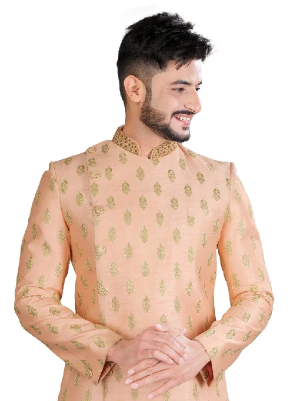 Deal of the Week Pristine peach Indian Wedding Indo-Western Sherwani for Men -RK1205 Deal of the Week Pristine peach Indian Wedding Indo-Western Sherwani for Men -RK1205