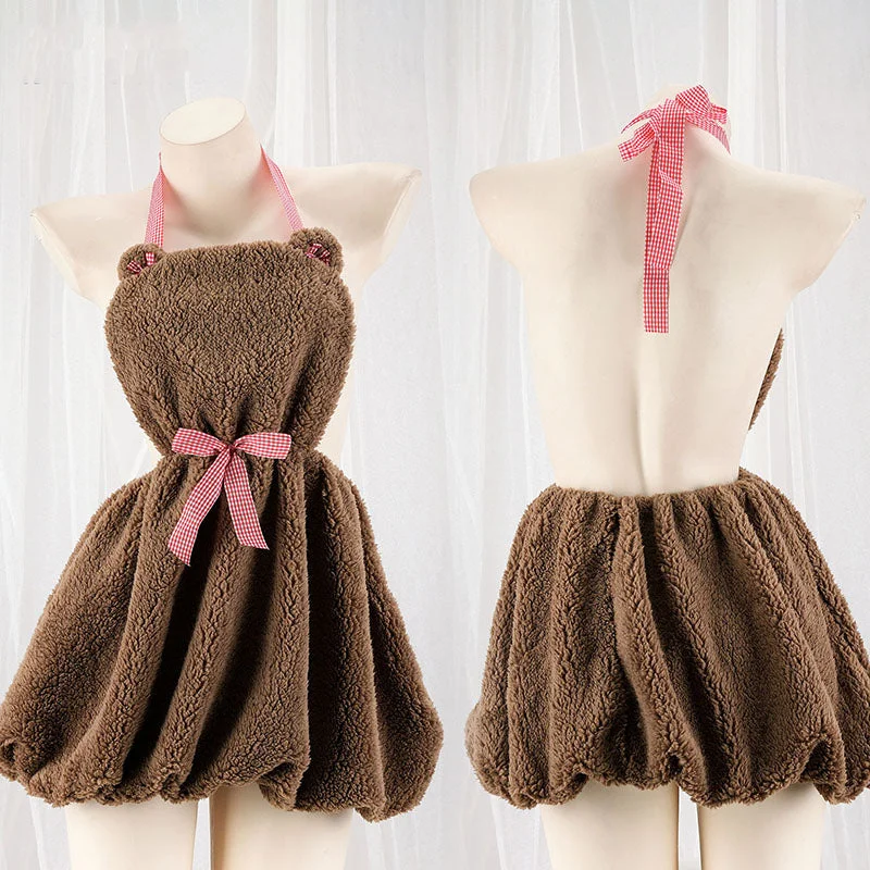 Price Cut Fleece Soft Bear Dress