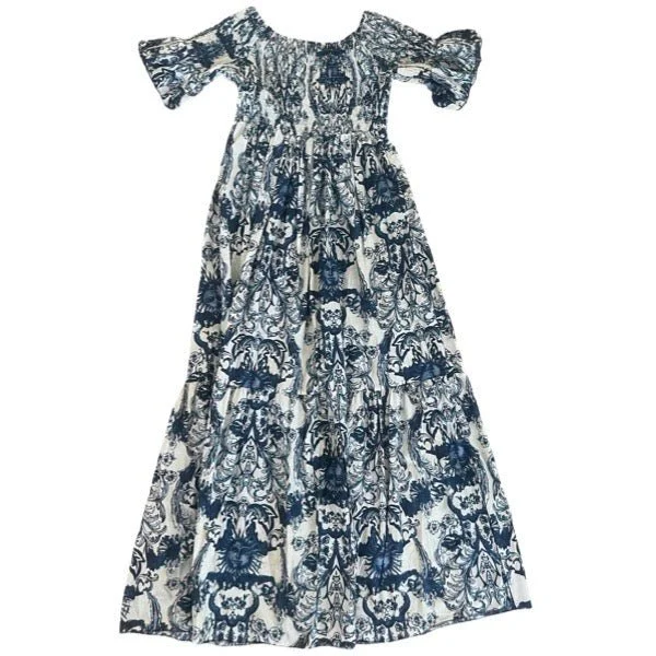 Super Deal Cotton Blue print Dress