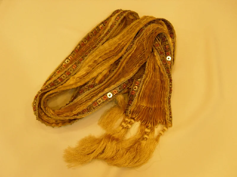 Exclusive Access Fancy Border Gold Khesh Stole- SNTBL0093