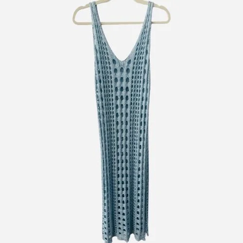 Special Price Lurex Crochet Dress ini Baby Blue