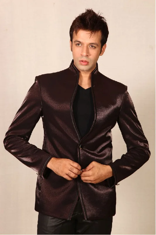 Stock Clearance Grandeur Wine Colored Blazer For Men - BL5007SNT