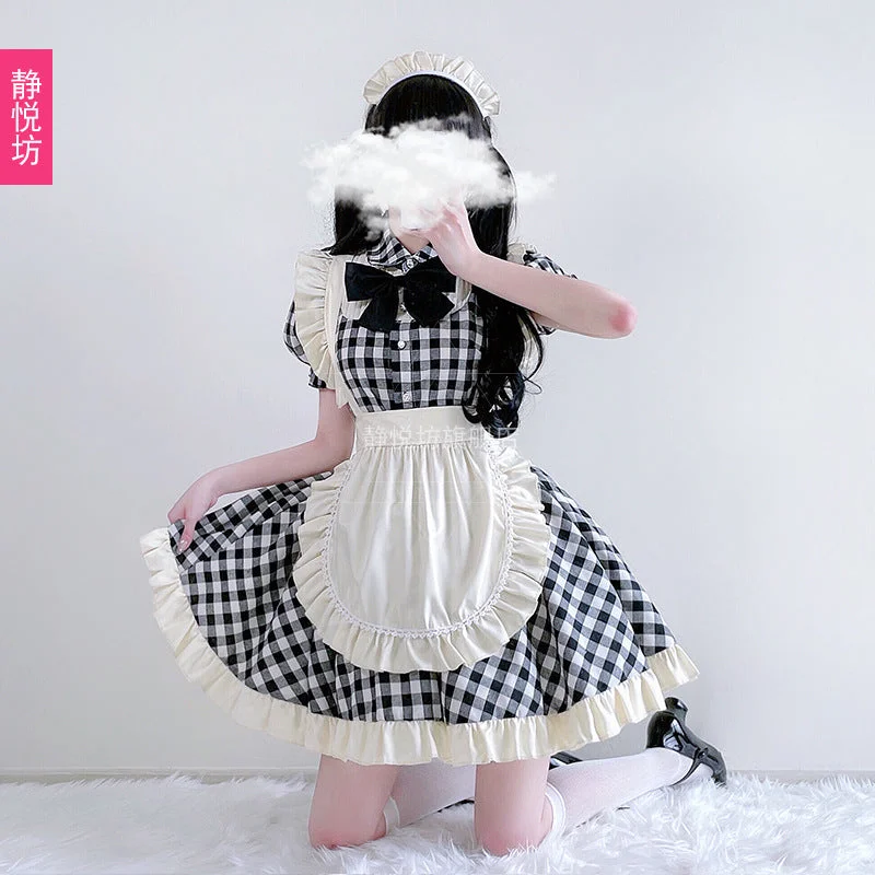 Final Markdown Plaid Lolita Maid Dress