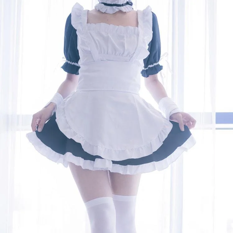 Grand Opening Sale Casual Black White Maid Dress SD00080