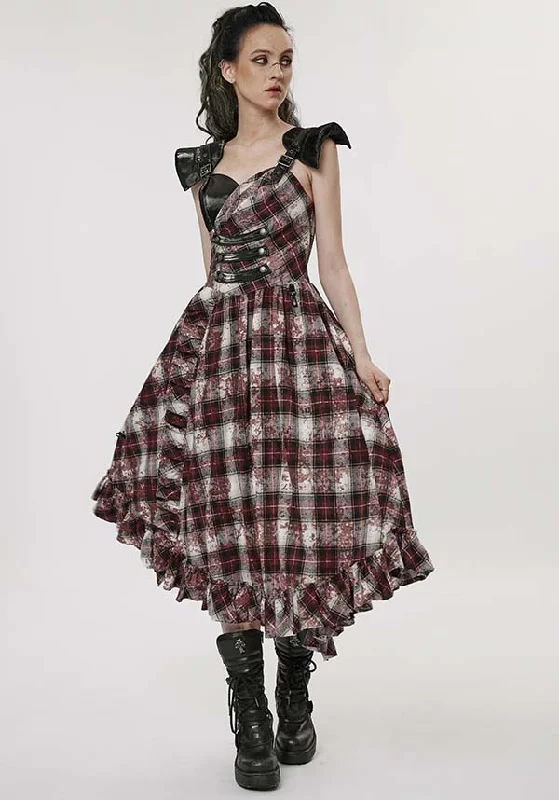 Buy More, Save More Danika Red Tartan | MIDI DRESS