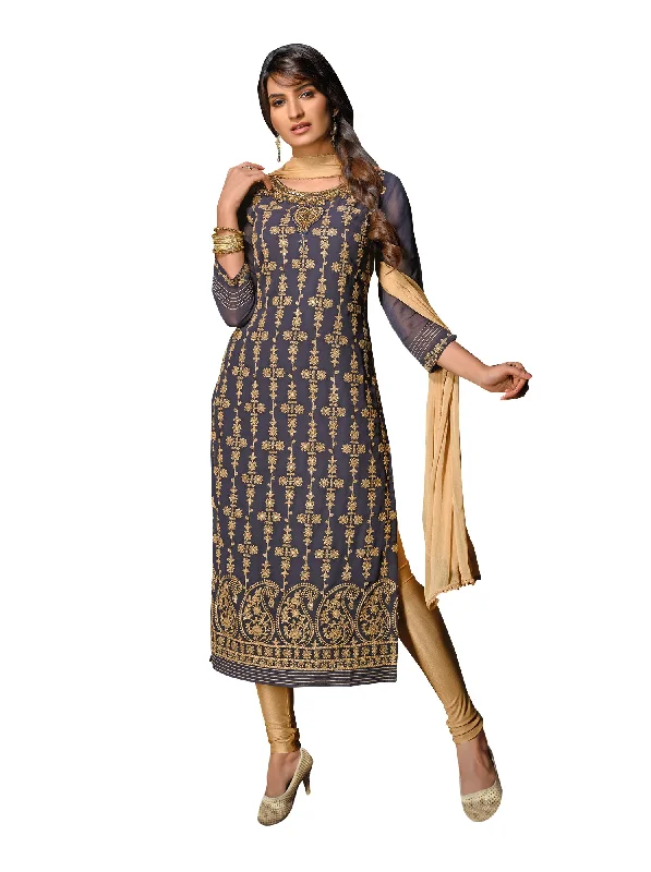 Price Drop Modest Mauve Embroidered Long Kurti Salwar Kameez Suit D-6207