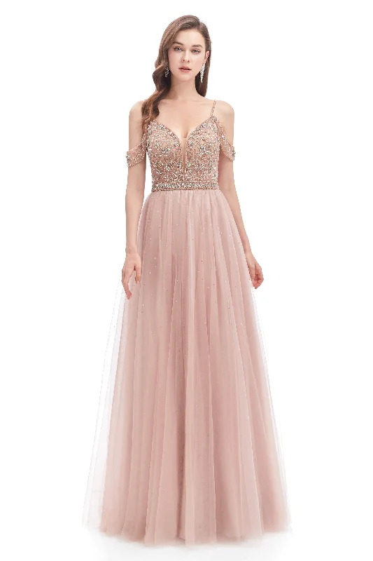 Flash Sale Dusty Pink Crystal Sparkle Starry Corset Prom Dresses with Straps Backless outfit Flash Sale Dusty Pink Crystal Sparkle Starry Corset Prom Dresses with Straps Backless outfit