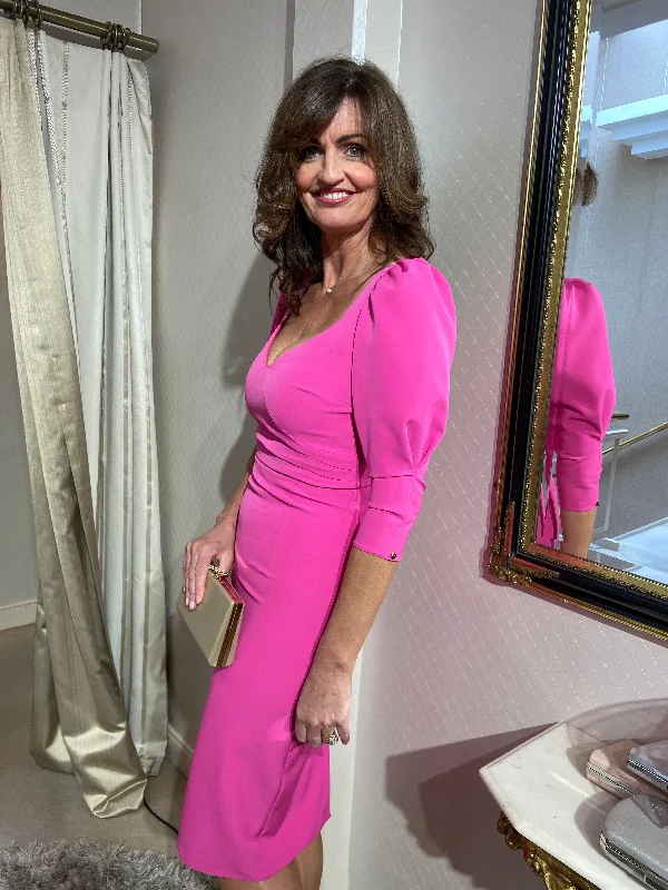 Special Price Pink body con pencil Dress In Store