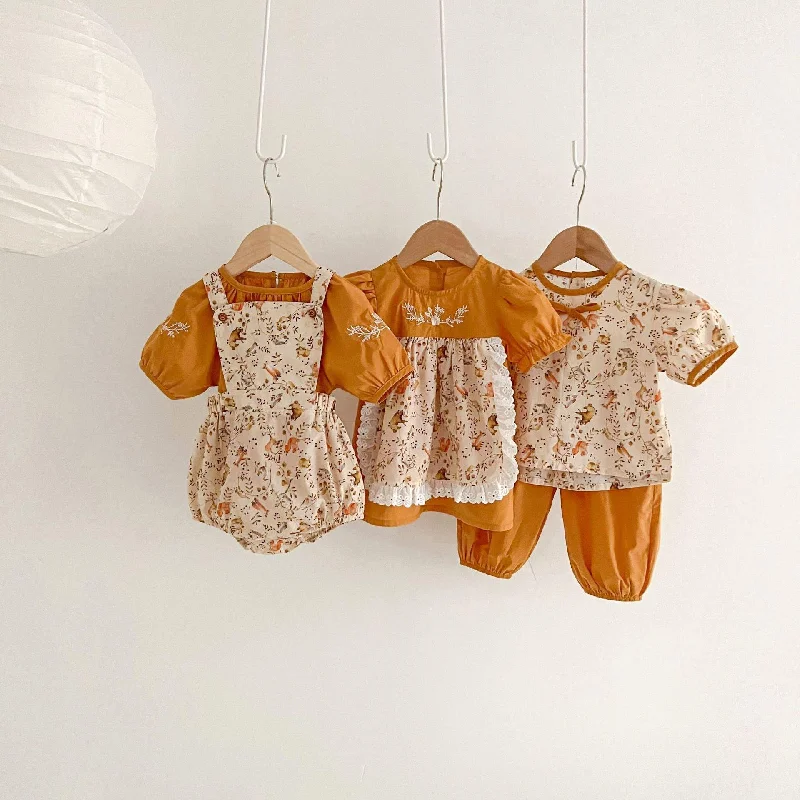 Daily Deals Floral Dress Loose Puff Sleeves Baby