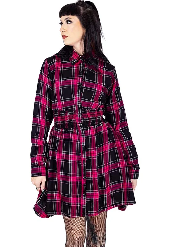 Savings Alert Prairie [Dark Pink Check] | DRESS