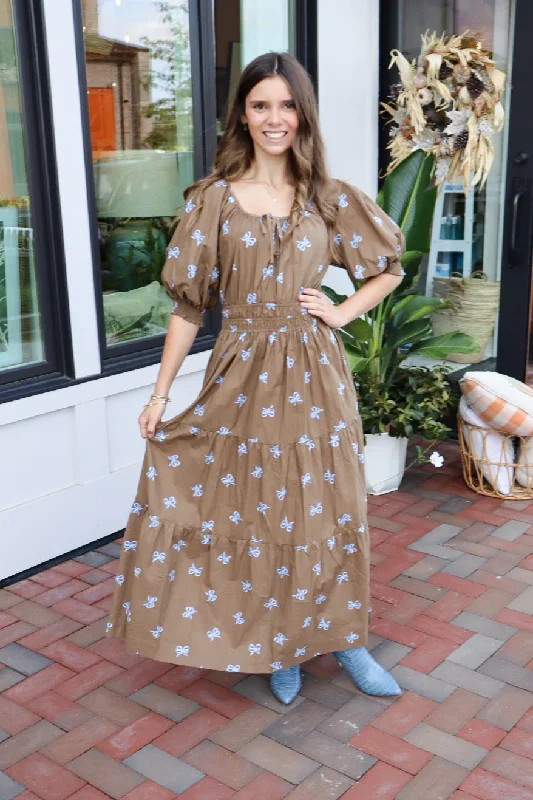 Bonus Savings Blue Bow Mocha Maxi