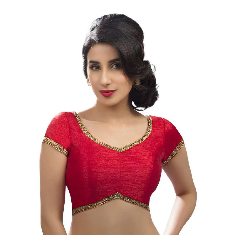 Clearance Items Designer Indian Traditional Red Sweetheart-Neck Saree Blouse Choli (CO-203-Red) Clearance Items Designer Indian Traditional Red Sweetheart-Neck Saree Blouse Choli (CO-203-Red)