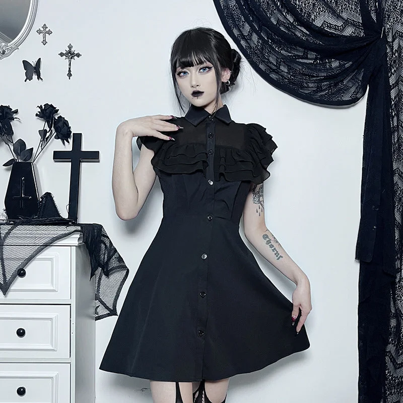 Mega Deal "Addams" Slim Black Dress