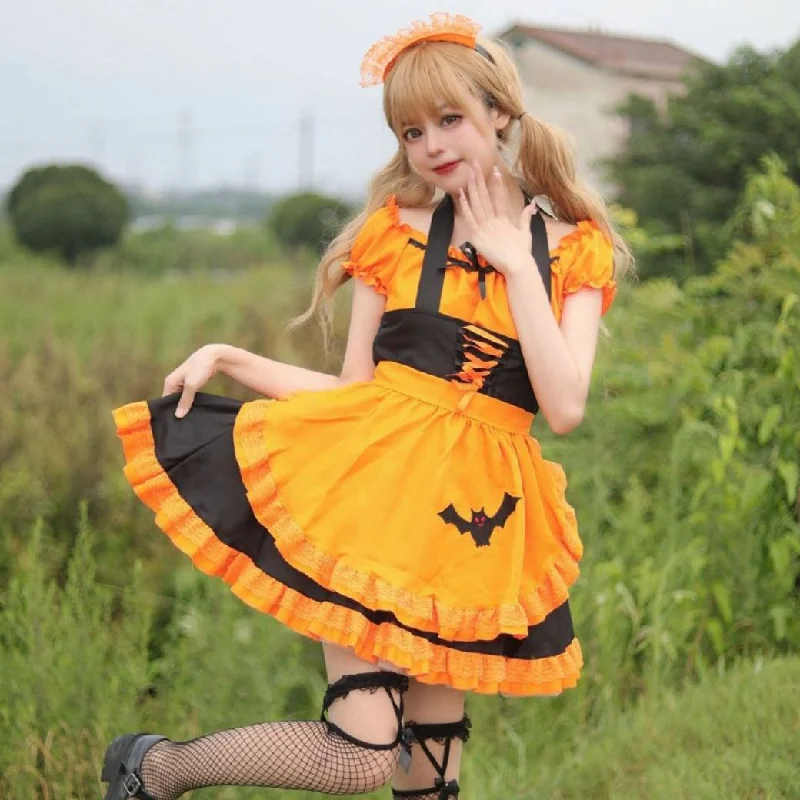 Blowout Deals Halloween Night Bat Maid Dress