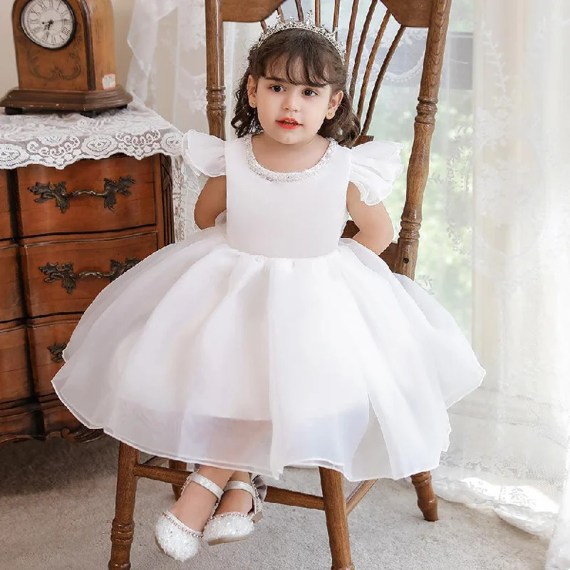 Early Access New Children's Flying Sleeve Puffy Princess Dress