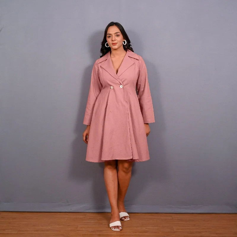 Super Savings English Rose Warm Cotton Flannel Fit and Flare Knee Length Blazer Dress Super Savings English Rose Warm Cotton Flannel Fit and Flare Knee Length Blazer Dress