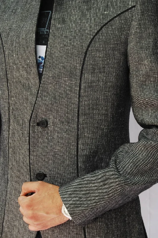 Low Prices Astonishing Modern Grey Linen Blazer For Men - BL5015SNT