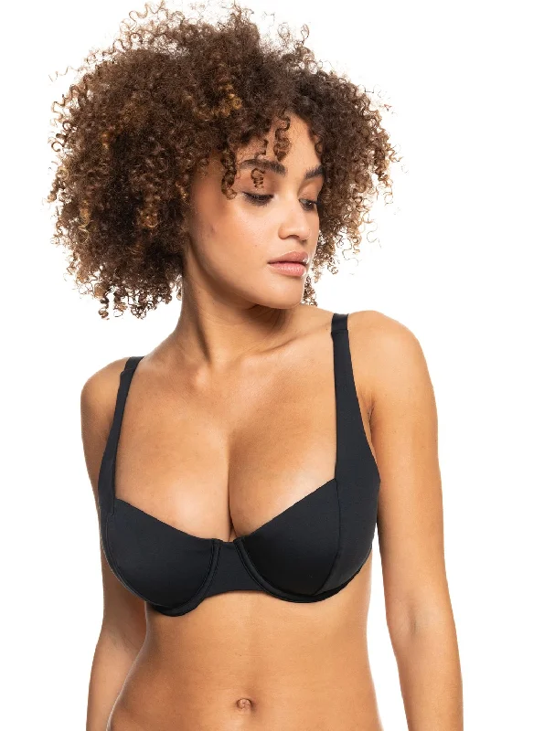 Overstock Beach Classics Underwired D-Cup Bikini Top - Anthracite