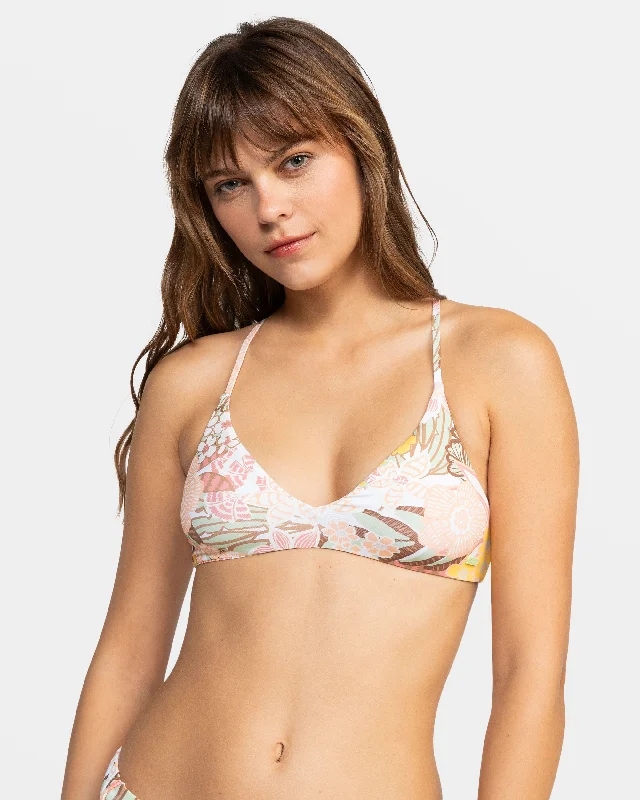 Exclusive Savings Playa Paradise Reversible Athletic Triangle Bikini Top - White Viva La Vida Exclusive Savings Playa Paradise Reversible Athletic Triangle Bikini Top - White Viva La Vida