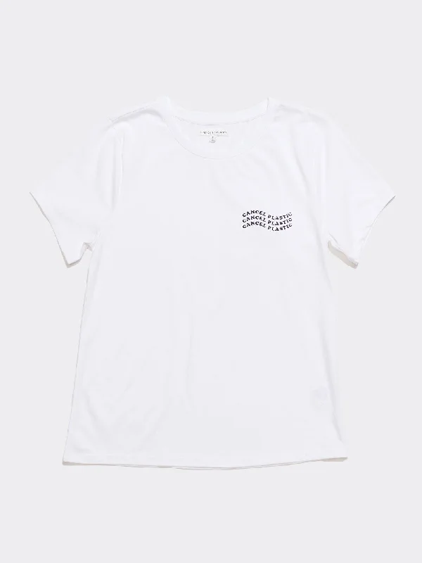 Epic Deals Women's Invincible Wavy Cancel Plastic Tee