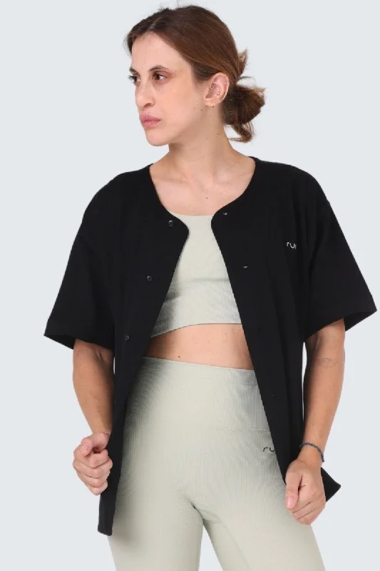 WU Moon Wrap Shirt - Black