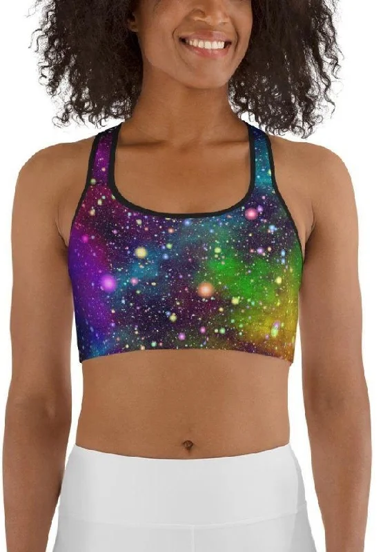 Colorful Universe Sports Bra