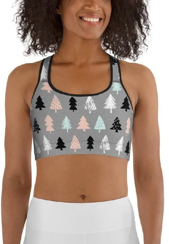 Cute Minimalistic Christmas Sports Bra