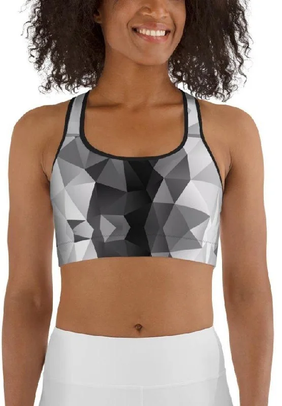 Geometric Glass Sports Bra