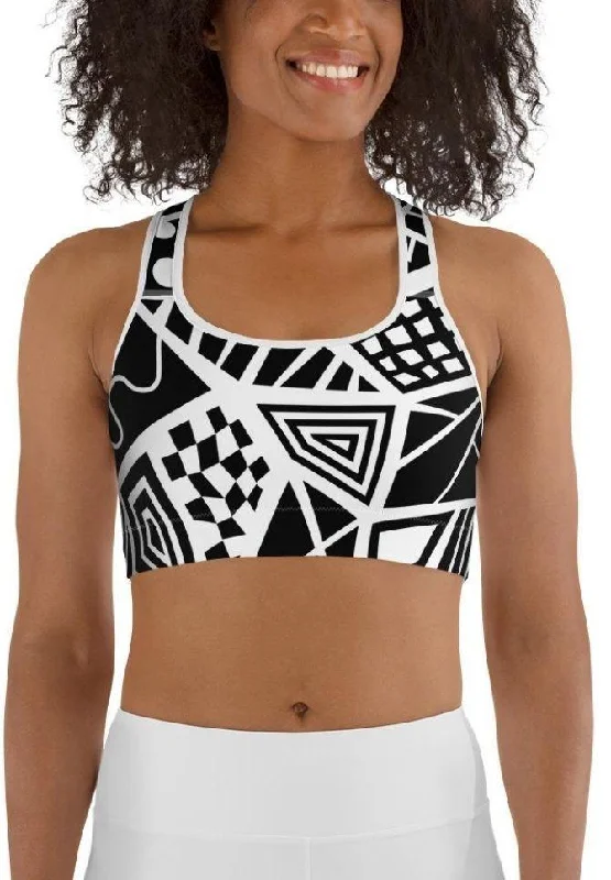 Geometric Shape Sports Bra