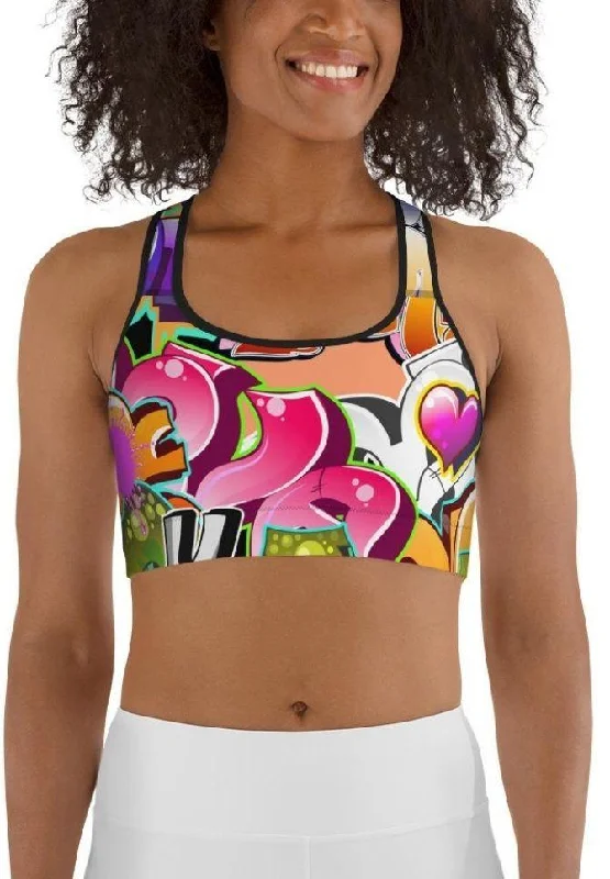 Graffiti Sports Bra