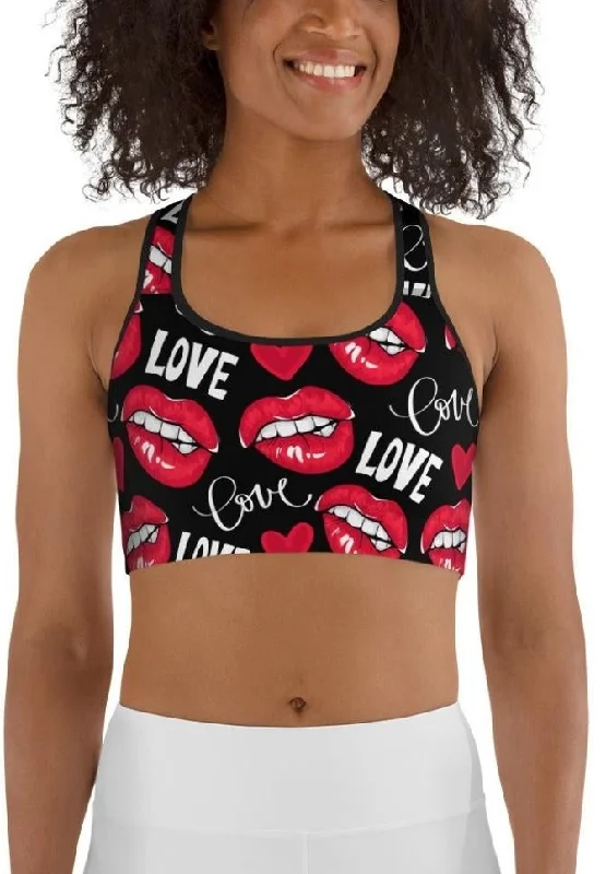 Love & Kisses Sports Bra