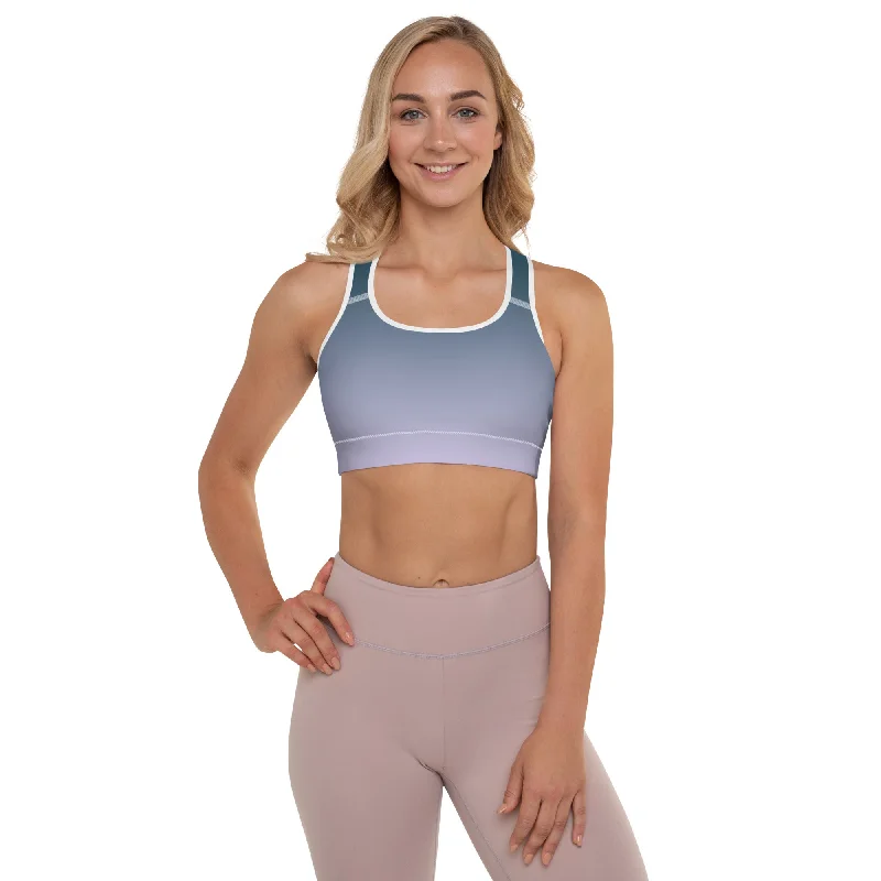 Moisture-Wicking | Padded Sports Bra - Sea Blue