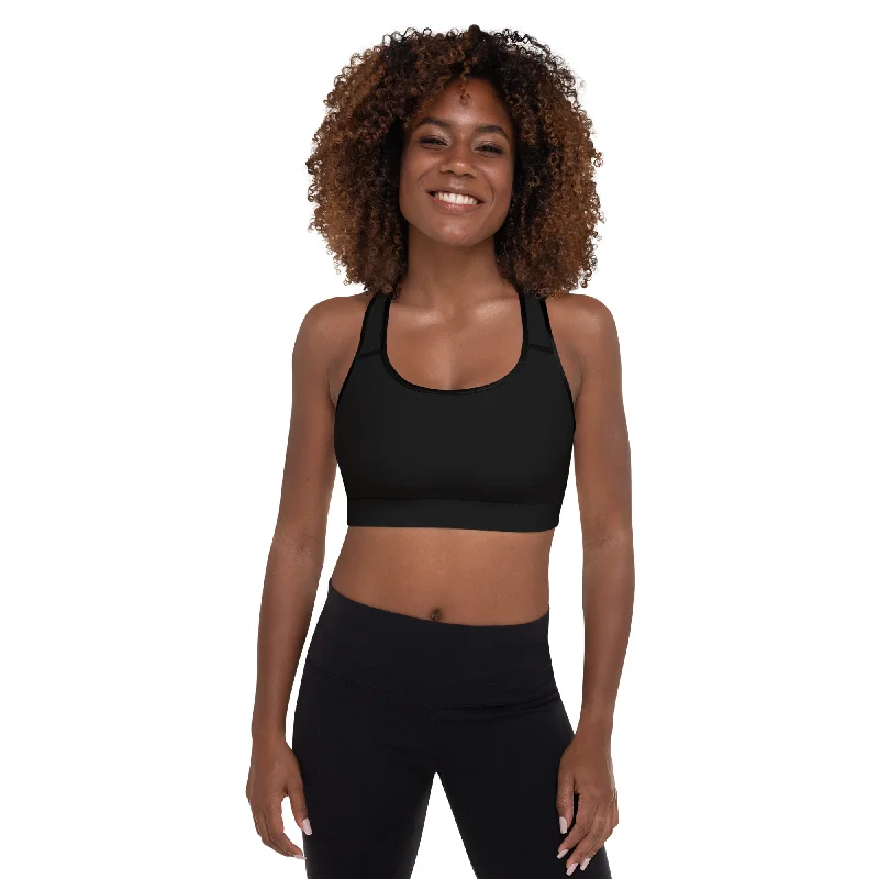 Moisture-Wicking | Padded Sports Bra - Black