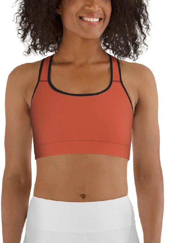 Peachy Red Sports Bra