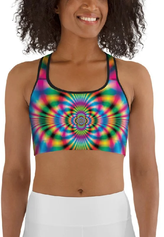 Psychedelic Rave Sports Bra