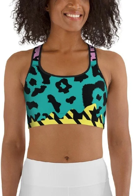 Three-Pattern Sports Bra