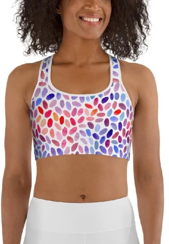 Watercolor Dot Sports Bra