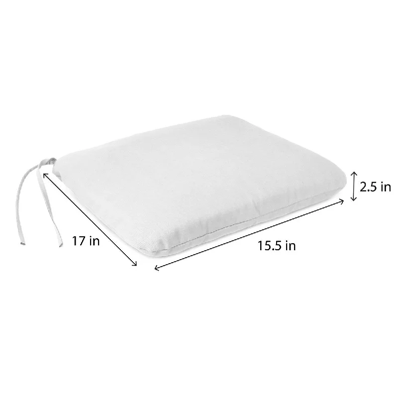 17" x 16" Outdoor Seat Cushion with Ties - Set of 2 - 15.5'' L x 17'' W x 2.50'' H