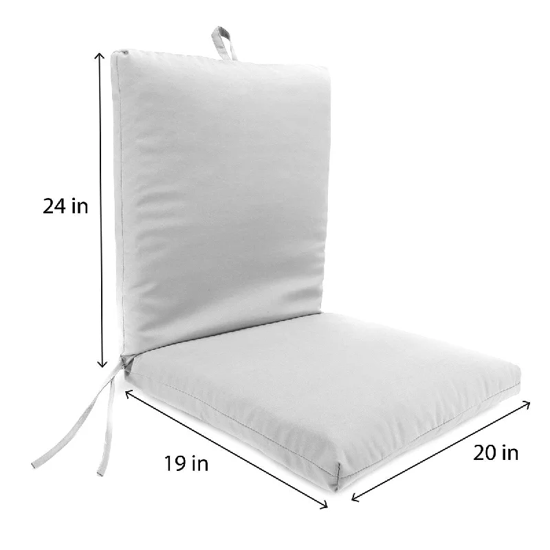 20" x 43" Outdoor Chair Cushion with Ties and Loop - 43'' L x 20'' W x 3.5'' H