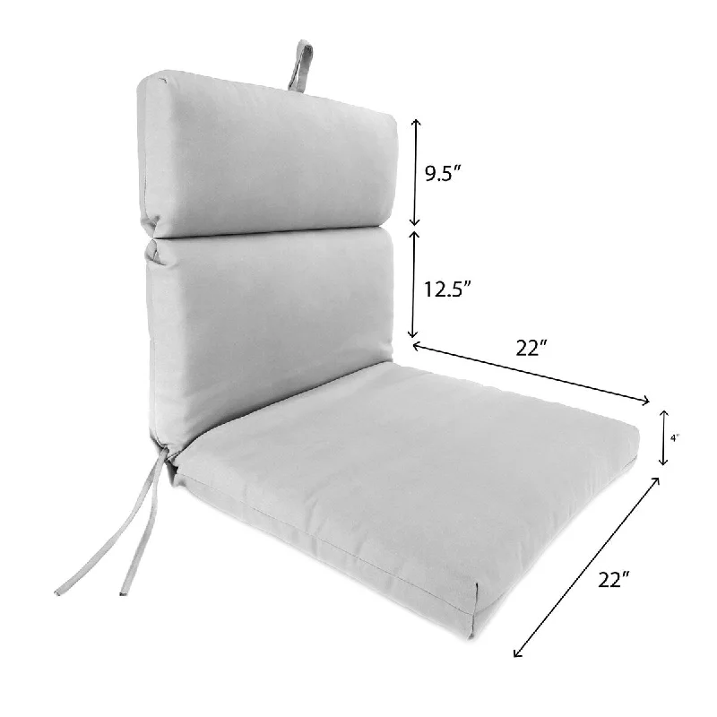 22" x 44" Outdoor Chair Cushion with Ties and Loop - 44'' L x 22'' W x 4'' H