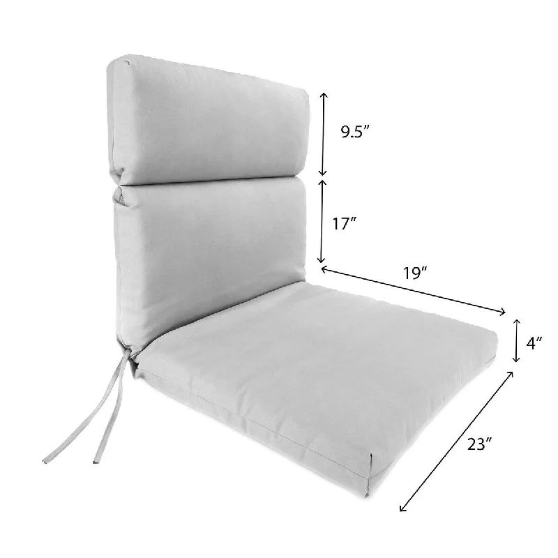 23" x 46" Outdoor Chair Cushion with Ties - 45.5'' L x 23'' W x 4'' H