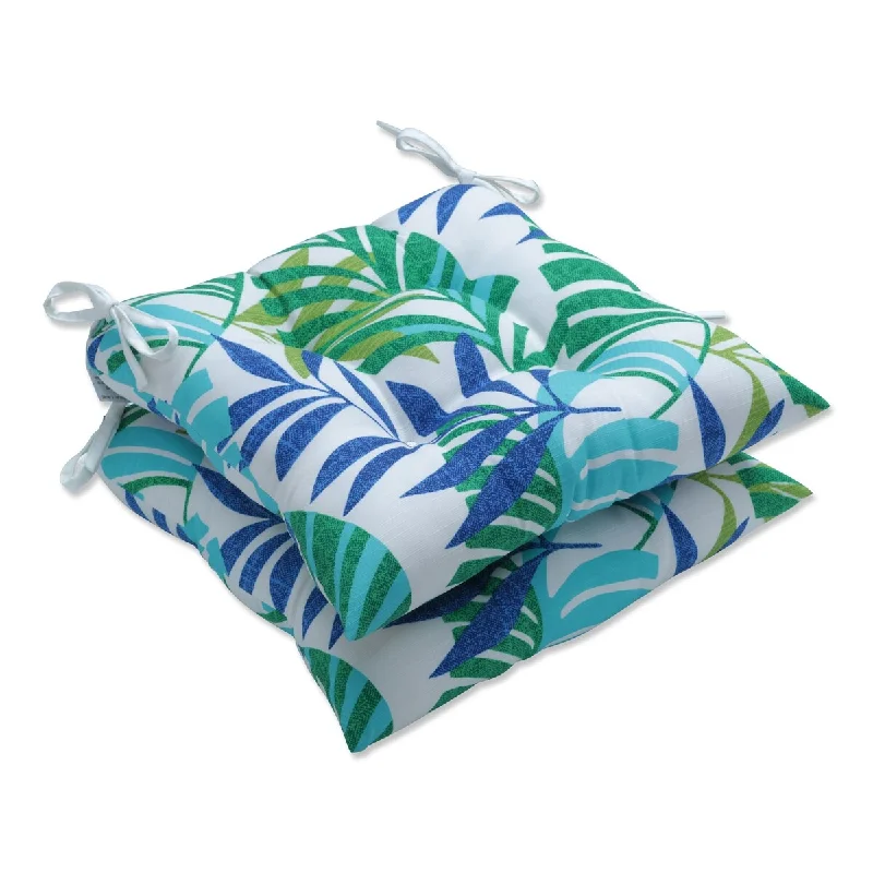 Islamorada Blue/Green Wrought Iron Seat Cushion (Set of 2) - 19 X 18.5 X 5