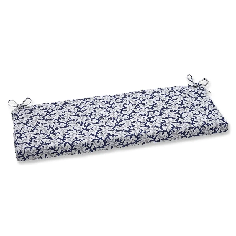 Pillow Perfect Bench Cushion with Bella-Dura Andros Navy Fabric Fabric