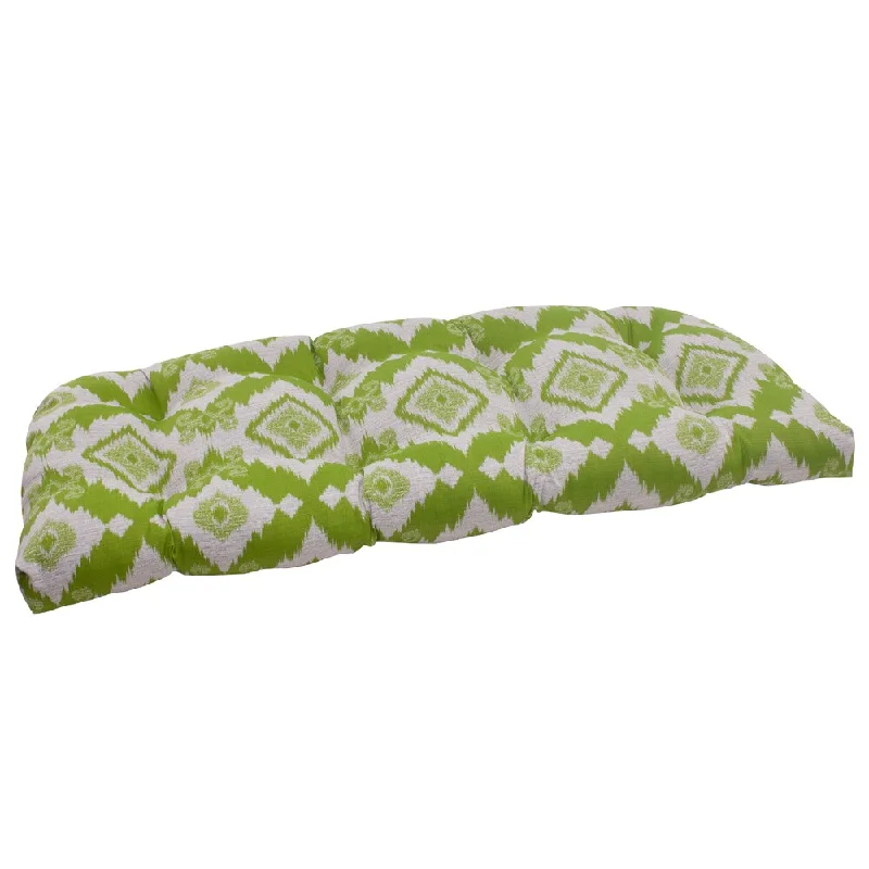 Pillow Perfect Lime Outdoor Loveseat Cushion