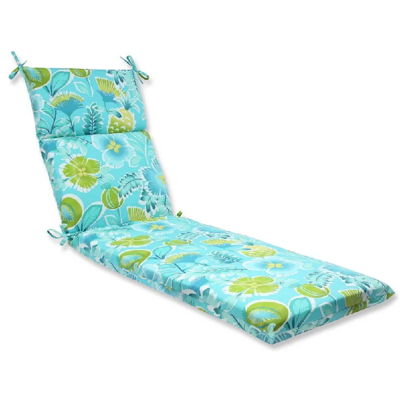 Pillow Perfect Outdoor Calypso Turquoise Chaise Lounge Cushion