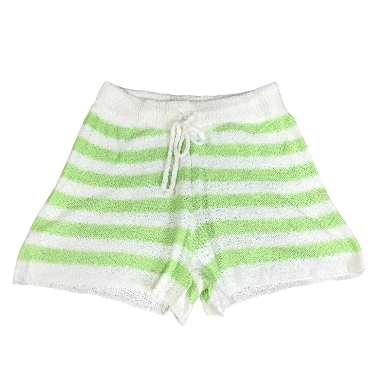 Shorts By Clothes Mentor In Green & White, Size: L