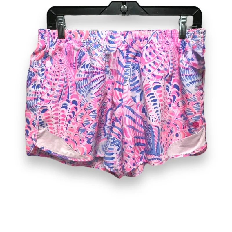 Luxletic 4 Ocean Trail Short Designer By Lilly Pulitzer In Raz Berry Sea You Soon, Size: L