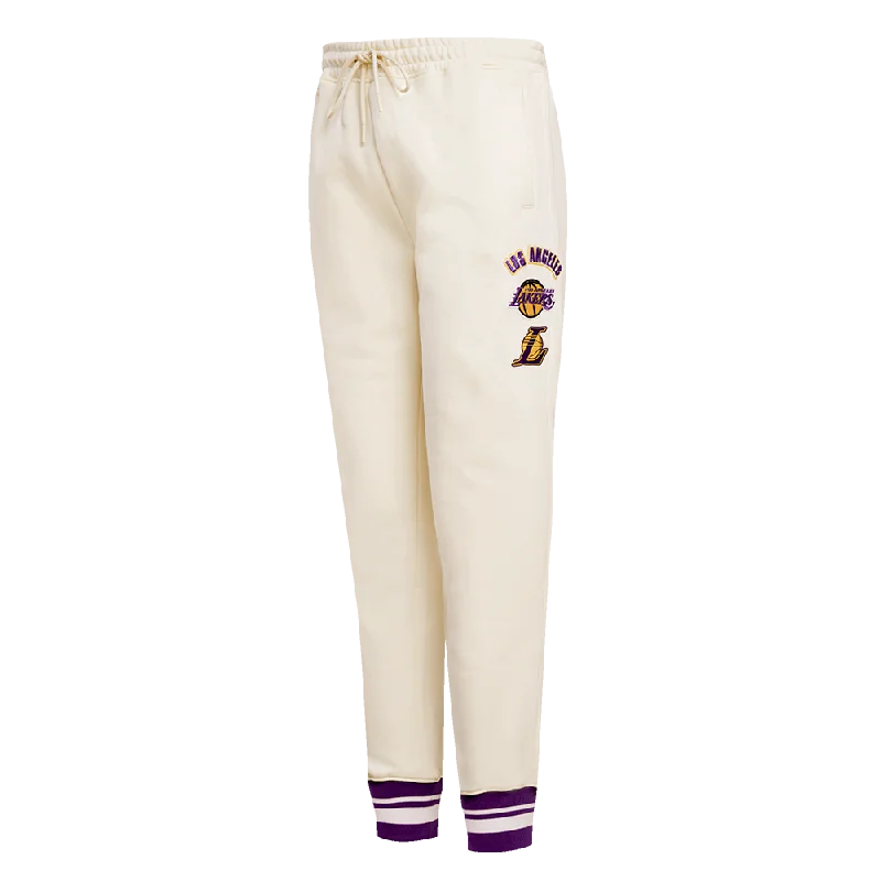 NBA LOS ANGELES LAKERS RETRO CLASSIC WOMEN'S SWEATPANT (EGGSHELL/ PURPLE)